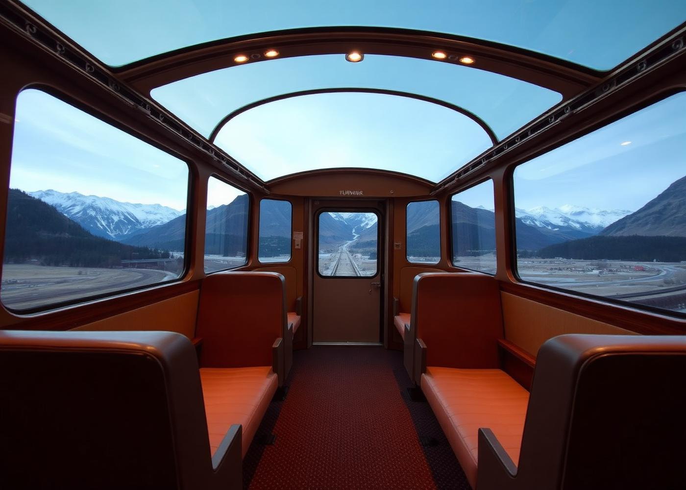 Panoramic onboard observation car